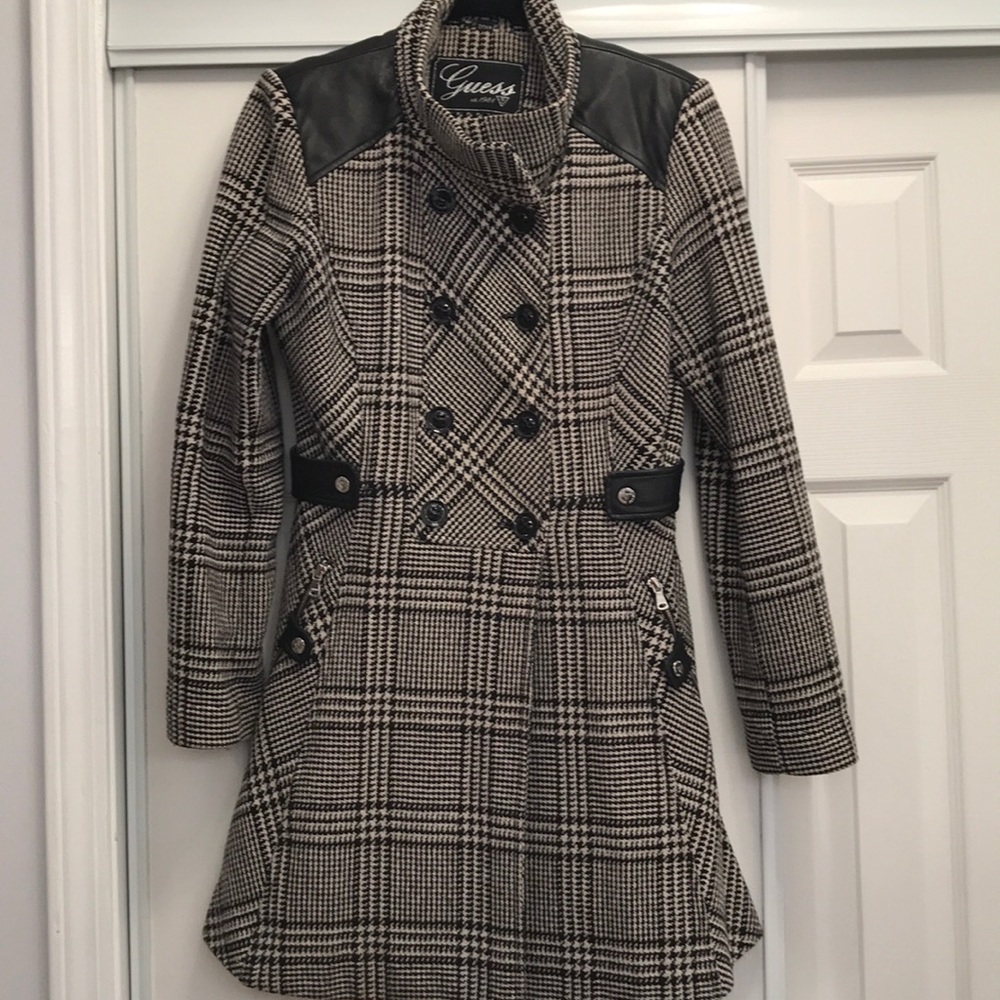 Guess houndstooth winter coat